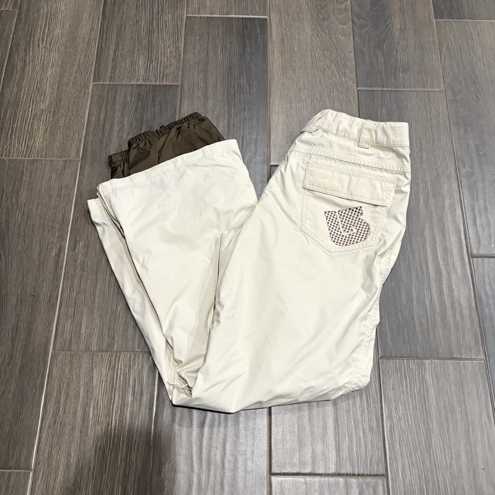 Burton Women's Ski Snowboard Snow Pants Tan Adjustable Size Medium